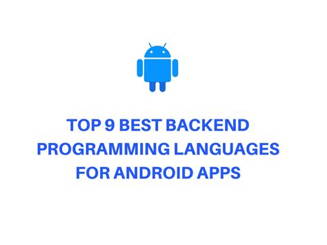 Ppt Best Backend Programming Languages For Android App Powerpoint
