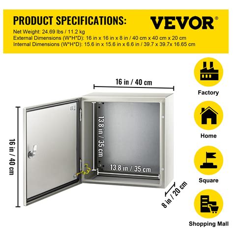 Buy Vevor Nema Steel Enclosure 16 X 16 X 8 Nema 4x Steel Electrical