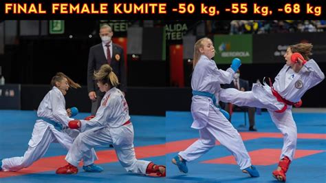 Final Female Kumite 50 Kg 55 Kg 68 Kg Karate 1 Series Pamplona 2022 Wkf Karate Kumite