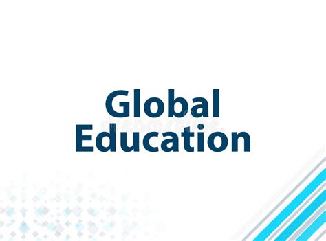 Global Education Modern Flat Design Blue Abstract Background Stock