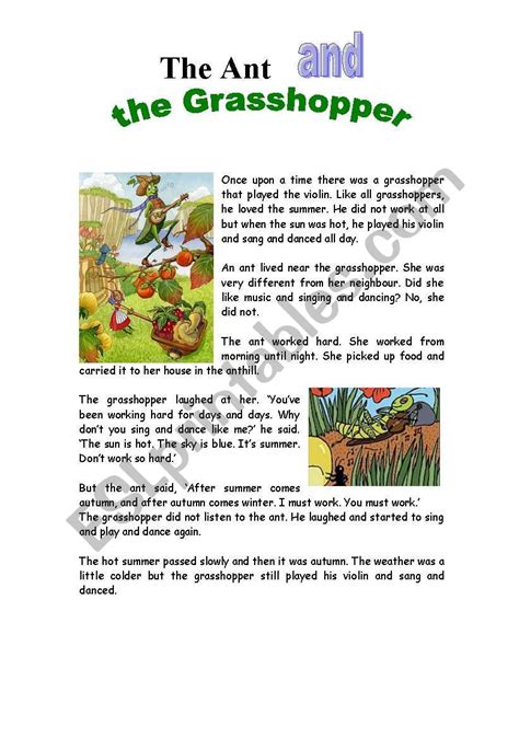 Maycintadamayantixibb The Ant And The Grasshopper Full Story Pdf