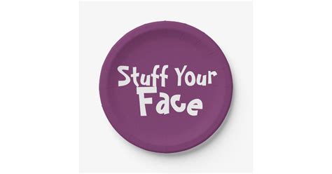 Paperwise 7 Stuff Your Face Plate Zazzle
