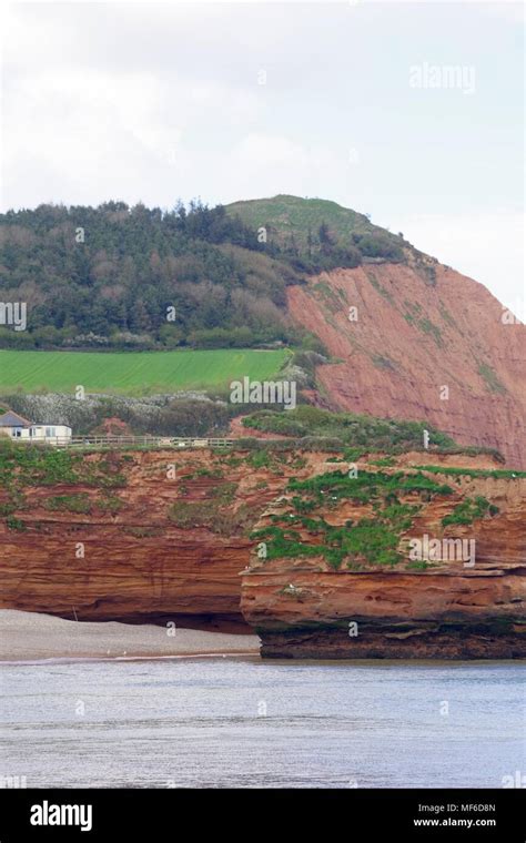Red Otter Sandstone Of High Peak Hill And Sea Stacks Geology Of The