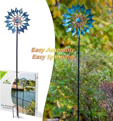 Metal Wind Mill Spinner Kinetic Outdoor Lawn Garden Decor Patio Stake
