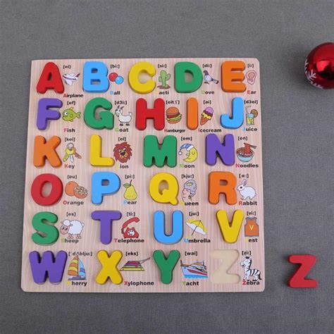 You can find the index of a list's element by using the.index() method. English Letters Wooden Puzzle Toy Alphabet Letters Words image ...
