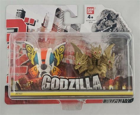 Godzilla Chibi King Ghidorah And Mothra Mini Figure 2 Pack New And Sealed