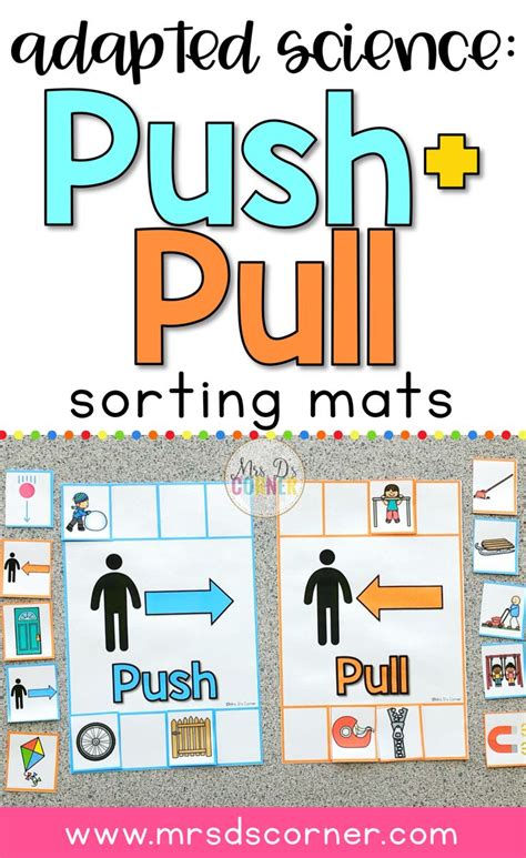 Push And Pull Sorting Mats 2 Mats Included Push And Pull Activity