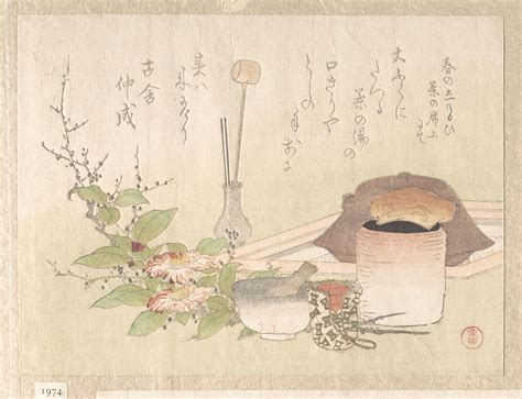 Kubo Shunman 窪俊満 Set Of Utensils For The Tea Ceremony Japan Edo
