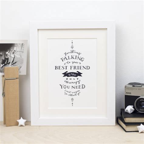 Best Friend Typography Print By Jen Roffe
