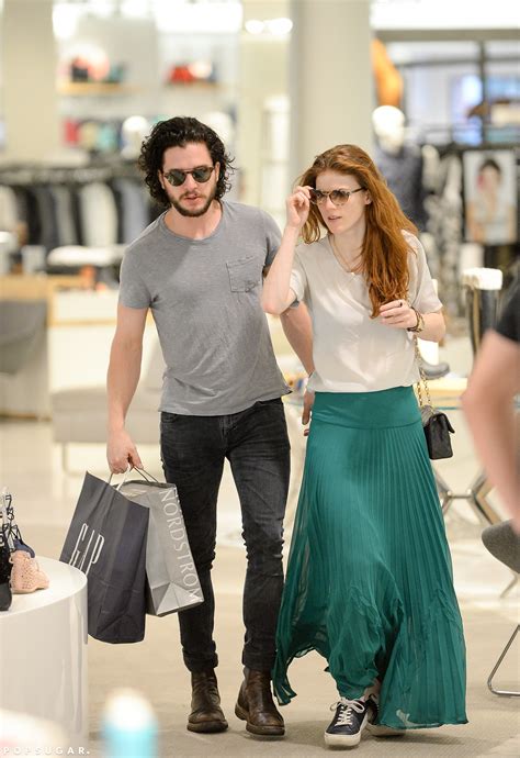 Celebrity Entertainment Kit Harington And Rose Leslie Kiss And Hold Hands During An Outing