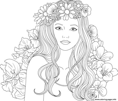 Pretty Girls Coloring Pages Adult Coloring Pages