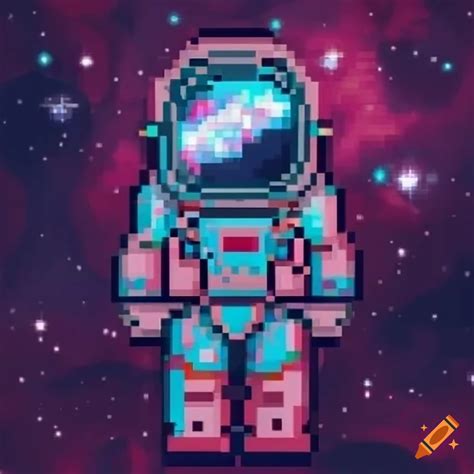 8 Bit Astronaut In A Colorful Nebula On Craiyon
