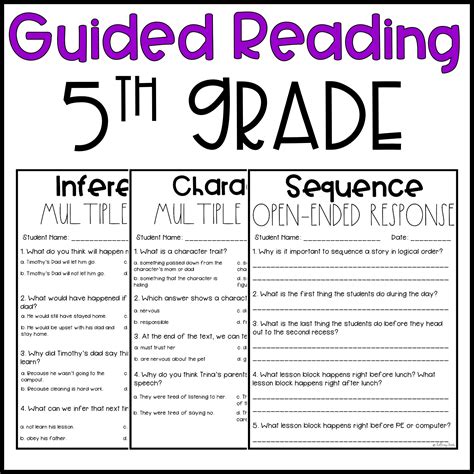 Guided Reading Lesson Plans 5th Grade Hillarys Teaching Adventures