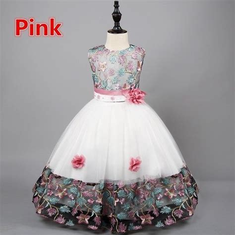 Spring Girls Pink Tulle Sleeveless Flower Princess Dress Wedding Flower Girl Dress Party Dress