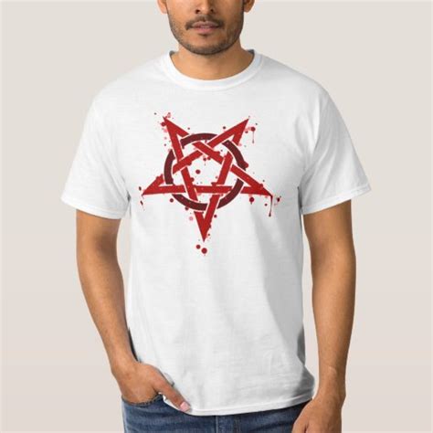 Red Satanic Spotted Pentagram T Shirt Zazzle