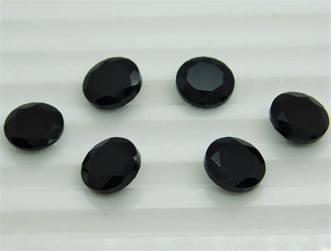 Natural Black Onyx Faceted Gemstone Size 8x8mm To 15x15mm Round Shape