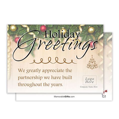 Holiday Greetings Corporate Holiday Card