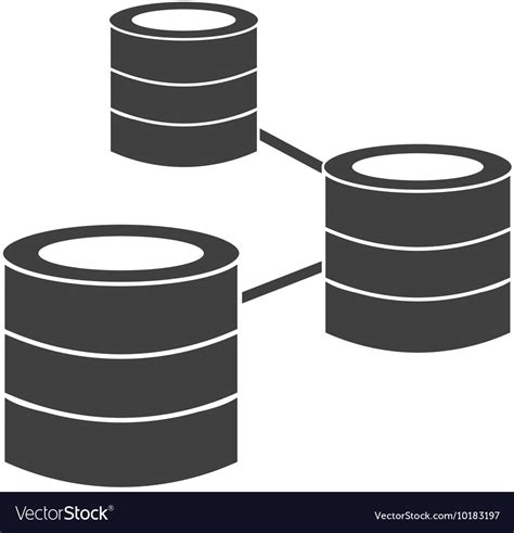 Disk Server Data Storage Icon Royalty Free Vector Image