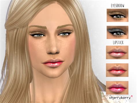 The Sims Resource Dash Of Sparkle Makeup Set 02 By Cherryberrysim