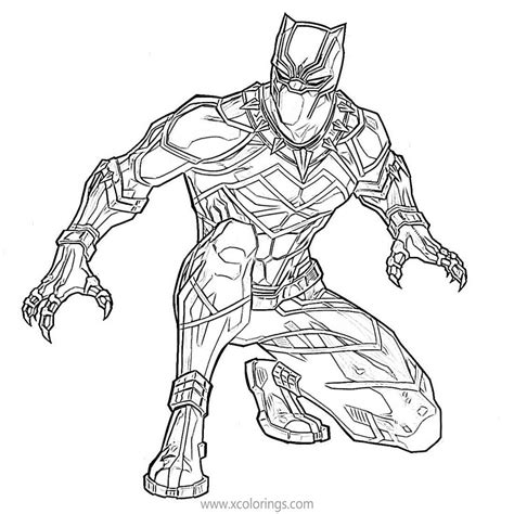 The Avengers Black Panther Coloring Pages
