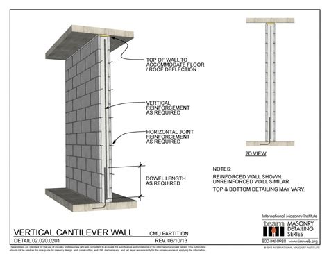020200201 Vertical Cantilever Wall International Masonry Institute