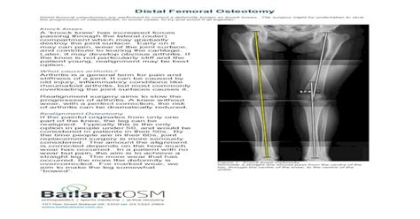Distal Femoral Osteotomy Ballarat Osm · 2018 10 19 · Distal