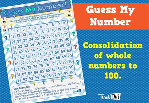 Guess My Number Game Fun Printable Classroom Games And Activities