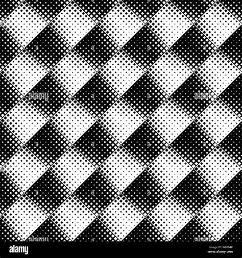 Seamless Geometrical Monochrome Square Pattern Background Black And