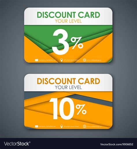 Discount Cards In Style Material Design Royalty Free Vector