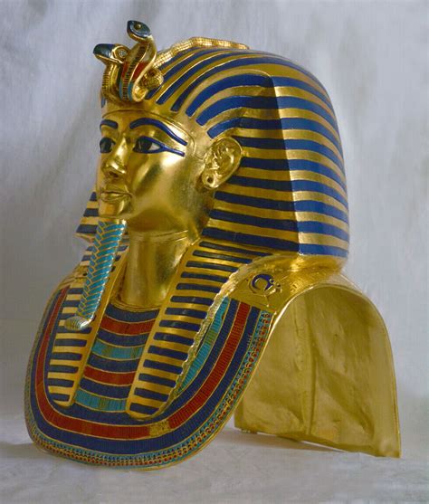 Gold Mask Tutankhamun Identical Replica Reproduction Egyptian Pharaoh
