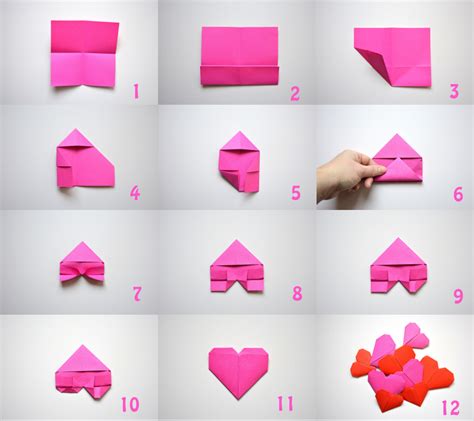Folding Origami Hearts Origami Instructies Origami Vouwen Hartje Origami Vouwen