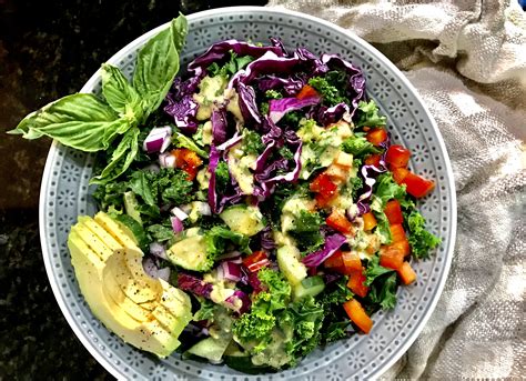 Steamed Kale and Summer Vegetable Salad with a Lemon-Basil Vinaigrette - A Hint of Wine