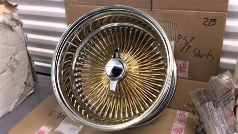 Gold 100 Spoke Knock Offs And Vogue Tires Youtube