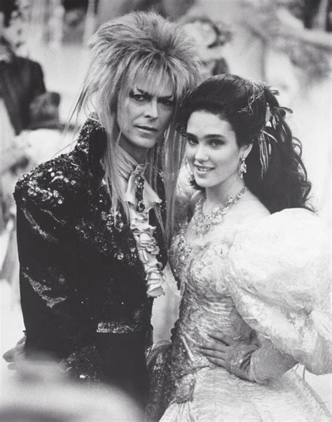 David Bowie And Jennifer Connelly Take A Break From Filming The