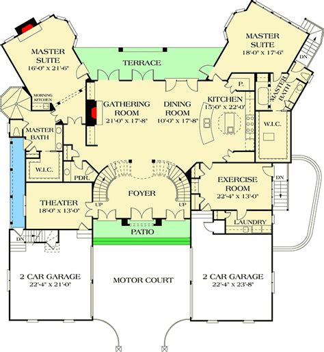 The best 2 bedroom bungalow floor plans. Dual Master Suites - 17647LV | Architectural Designs ...
