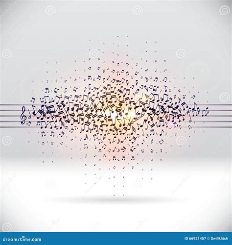 Exploding Party Music Wave Made Of Notes Stock Vector Illustration Of