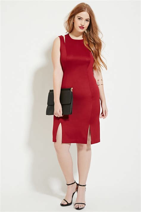 Forever 21 Plus Size Two Strap Dress In Red Lyst