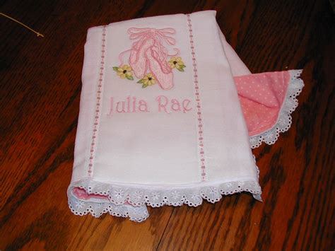 Burp Cloth Romantic Embroidery Embroidery Ideas Machine Embroidery