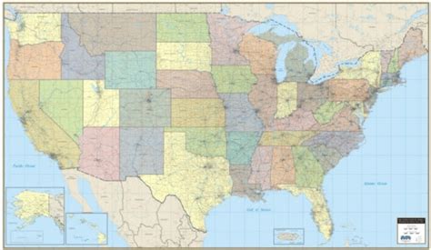 Us Map With Interstates And Cities World Of Light Map