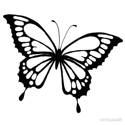 Simple Butterfly Coloring Pages Printable Stencil Butterfly Template