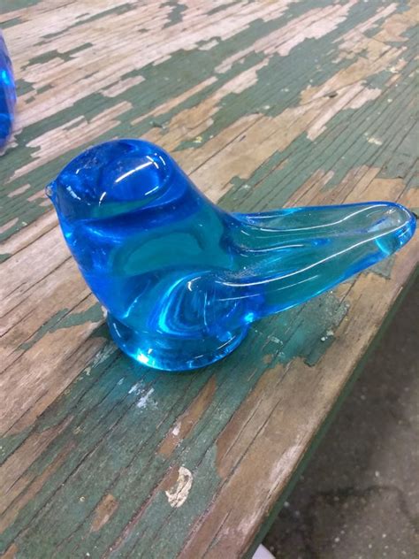 Items Similar To Vintage Bluebird Of Happiness Blue Glas Bird Either Leo Ward Or Titan Glass