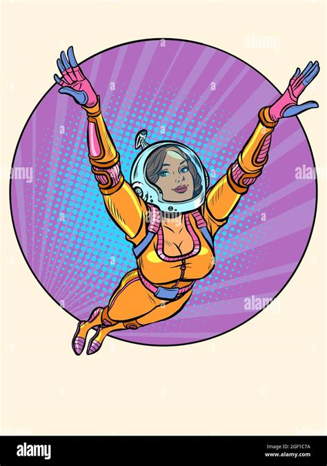 hot female astronaut comic art