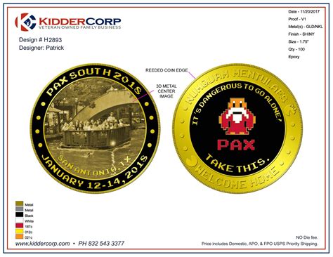 Pax South 2018 Challenge Coin Contact Kiddercorp For Coins Page 2