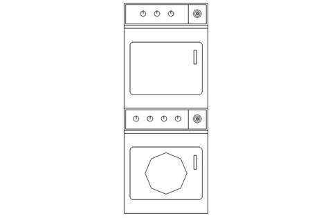 Washing Machine And Dryer D Cad Blocks In AutoCAD Dwg File Cadbull