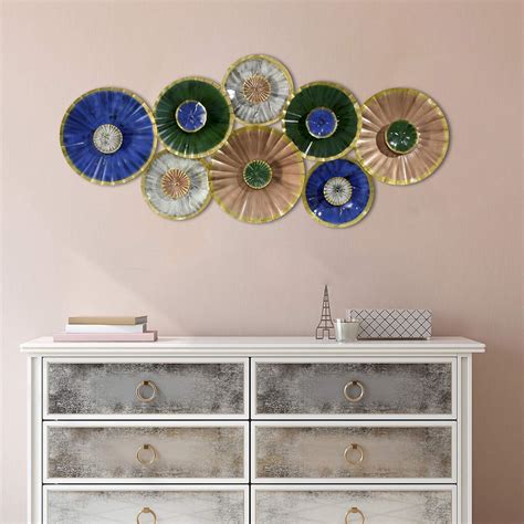 Buy Craftter Small Circle In Large Circle Multi Color Metal Wall Art