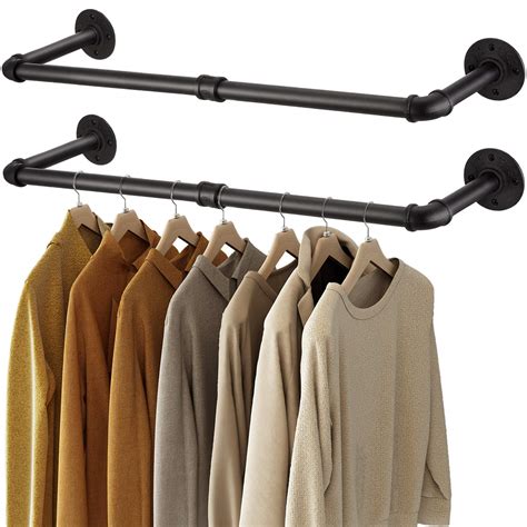 Buy Greenstell Clothes Rack Industrial Pipe Wall Mounted Garment Rack