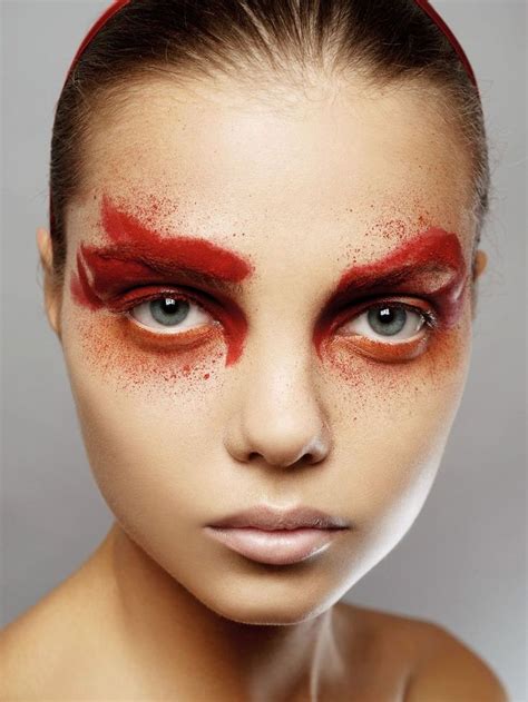 Ba By Griphee On Deviantart Red Makeup Editorial Makeup Makeup