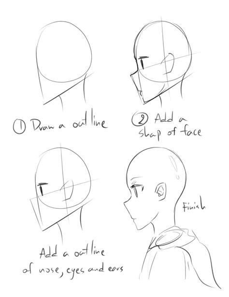 How To Draw Anime Hair And Side Face How To Draw Anime Hair Drawing