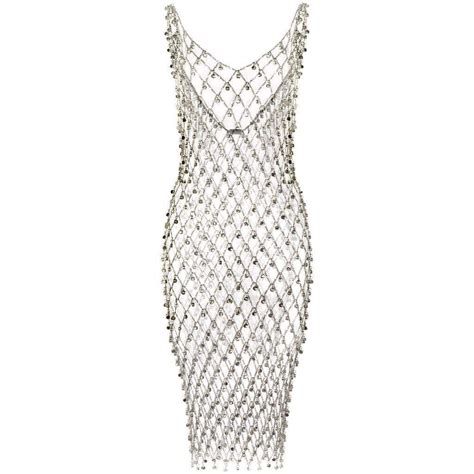 Crystal Chain Link Dress In 2021 Chain Dress Crystal Chain Slinky Dress