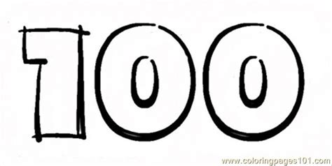 4 Best Images Of Printable 100 Number Coloring Pages Number 100